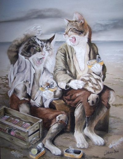 chats pique nique plage