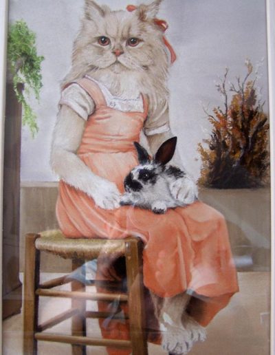 petite fille au lapin