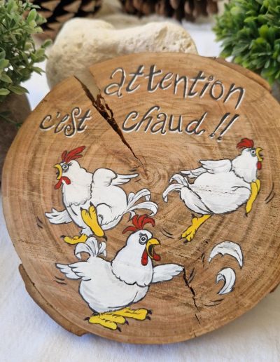 dessous de plat poules
