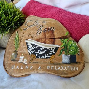 plaque de porte salle de bain