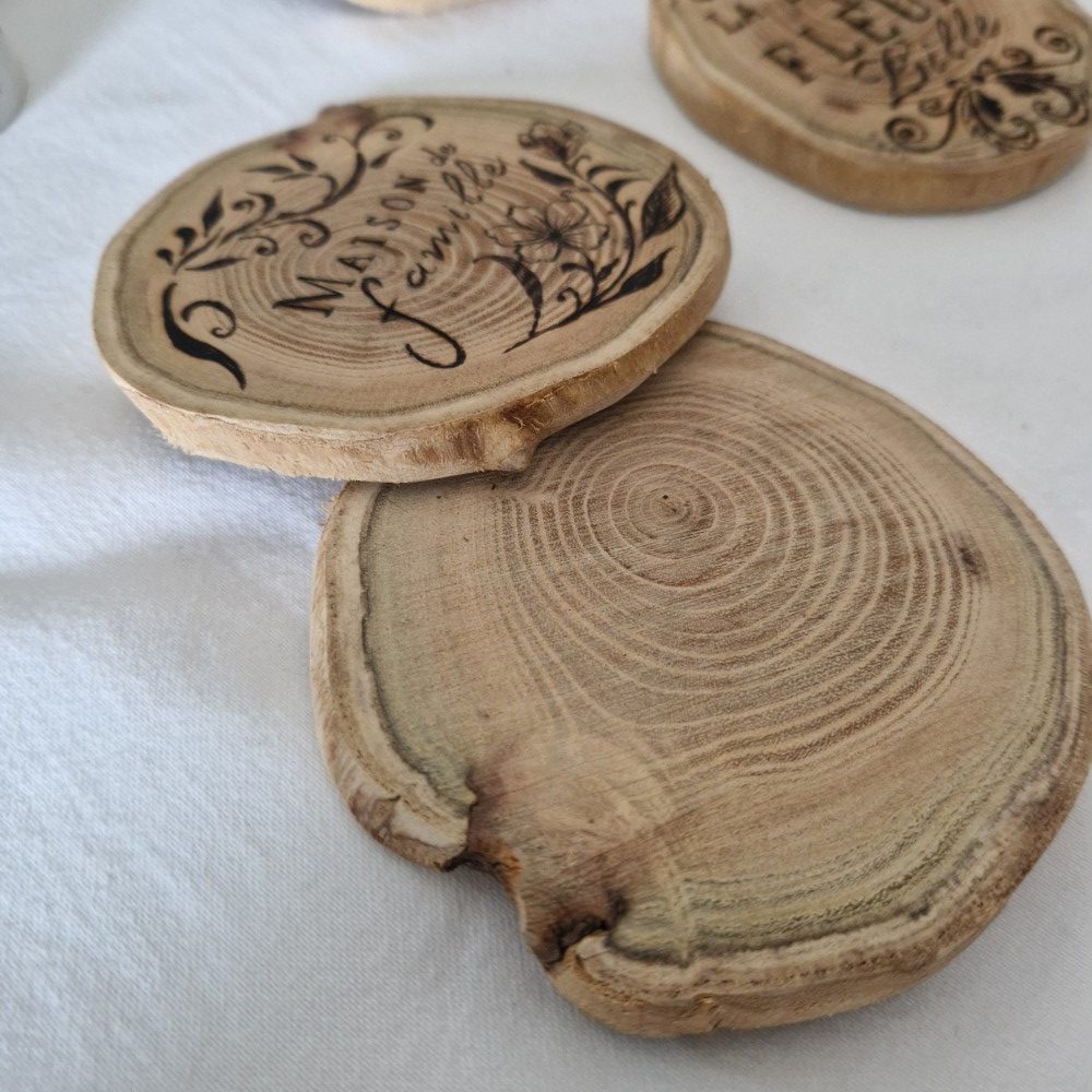 sous verres ancien pyro dos