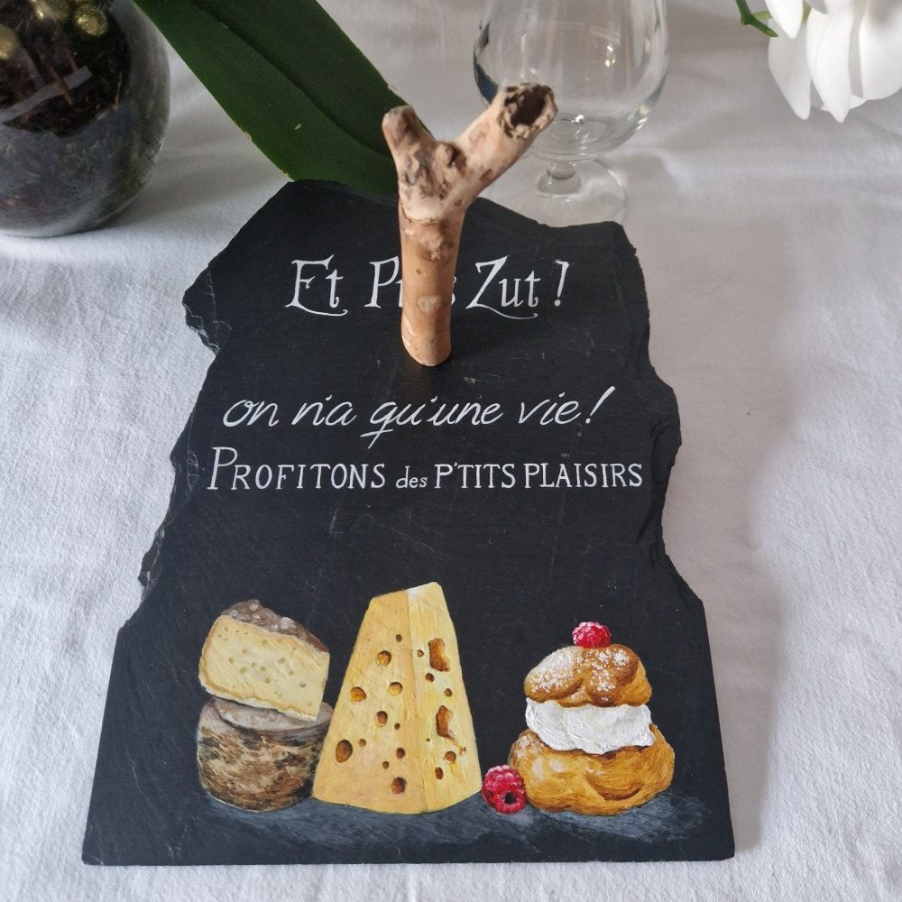 ardoise plateau avec poignée