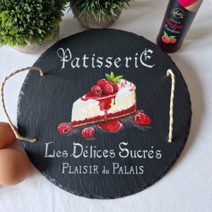 ardoise ronde dessert